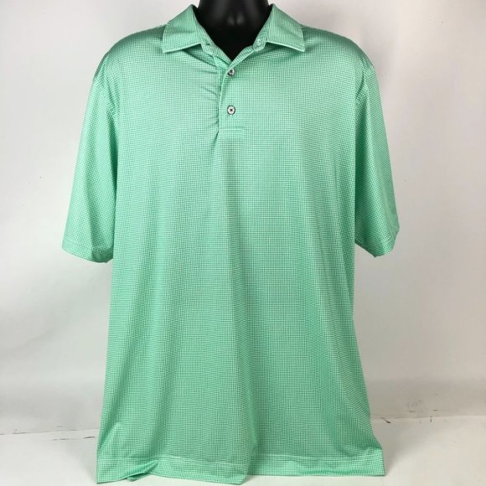 Footjoy Men's Striped Polyester Blend 1/4 Button Golf Polo size XL